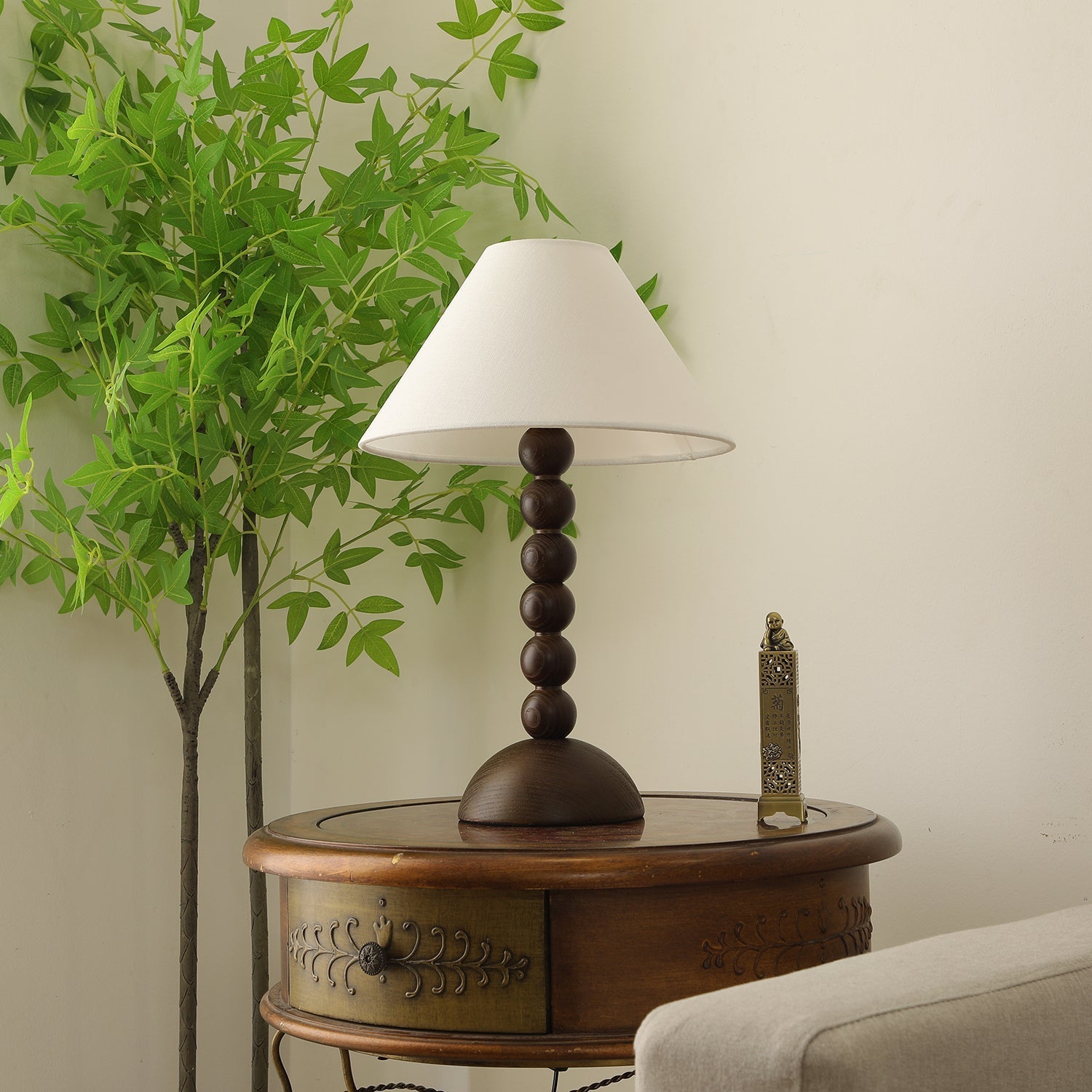 isabella-grace-table-lamp-anzaz-Walnut Color+White & Model A-4
