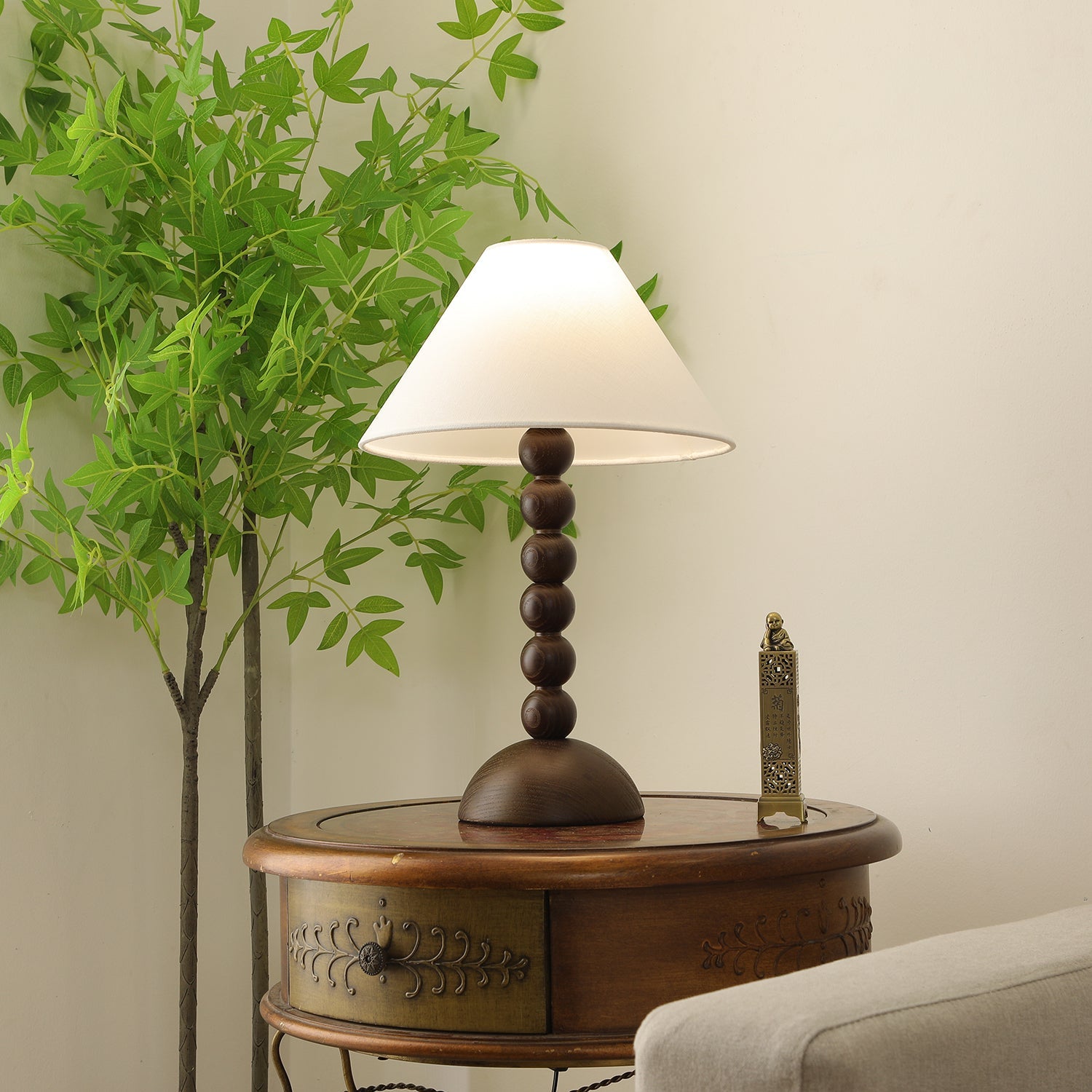 isabella-grace-table-lamp-anzaz-Walnut Color+White & Model B-7