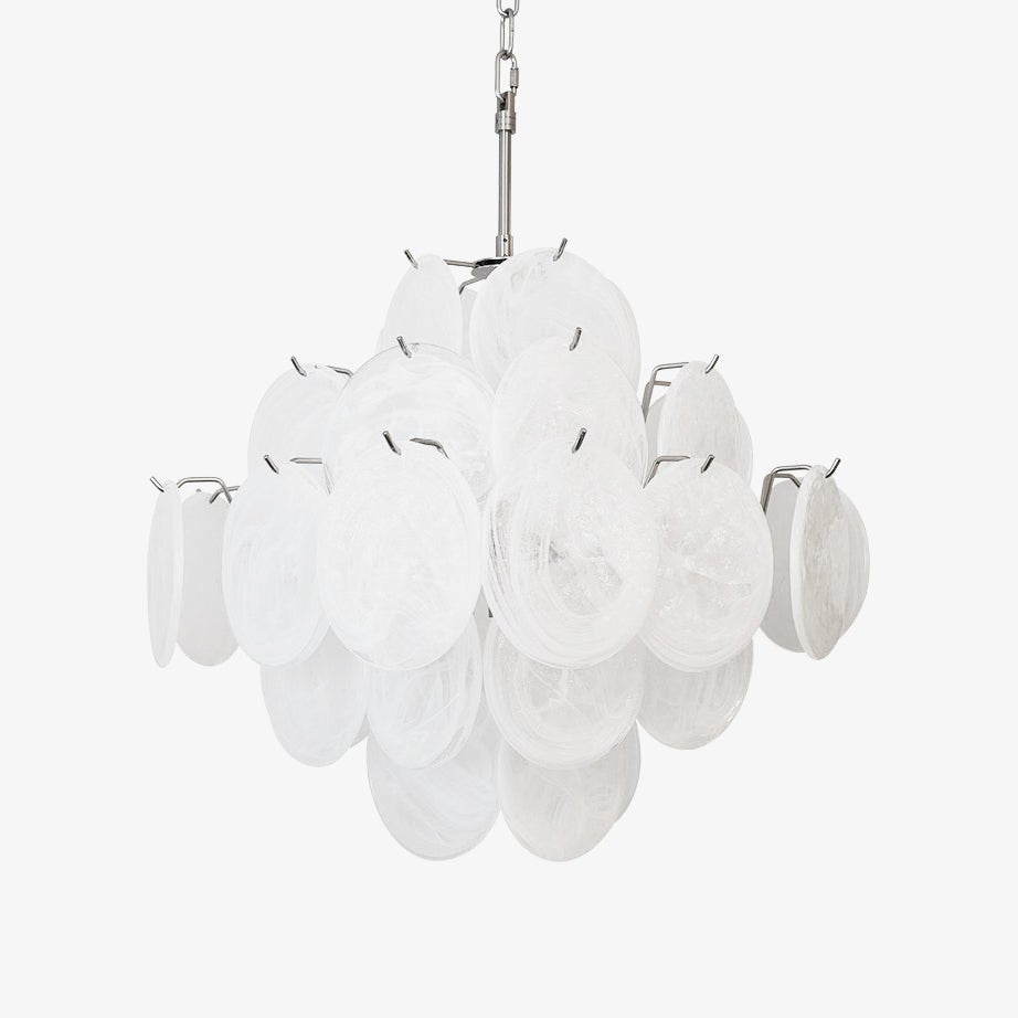 isadora-murano-white-disc-chandelier-anzaz-Nickel & White-1