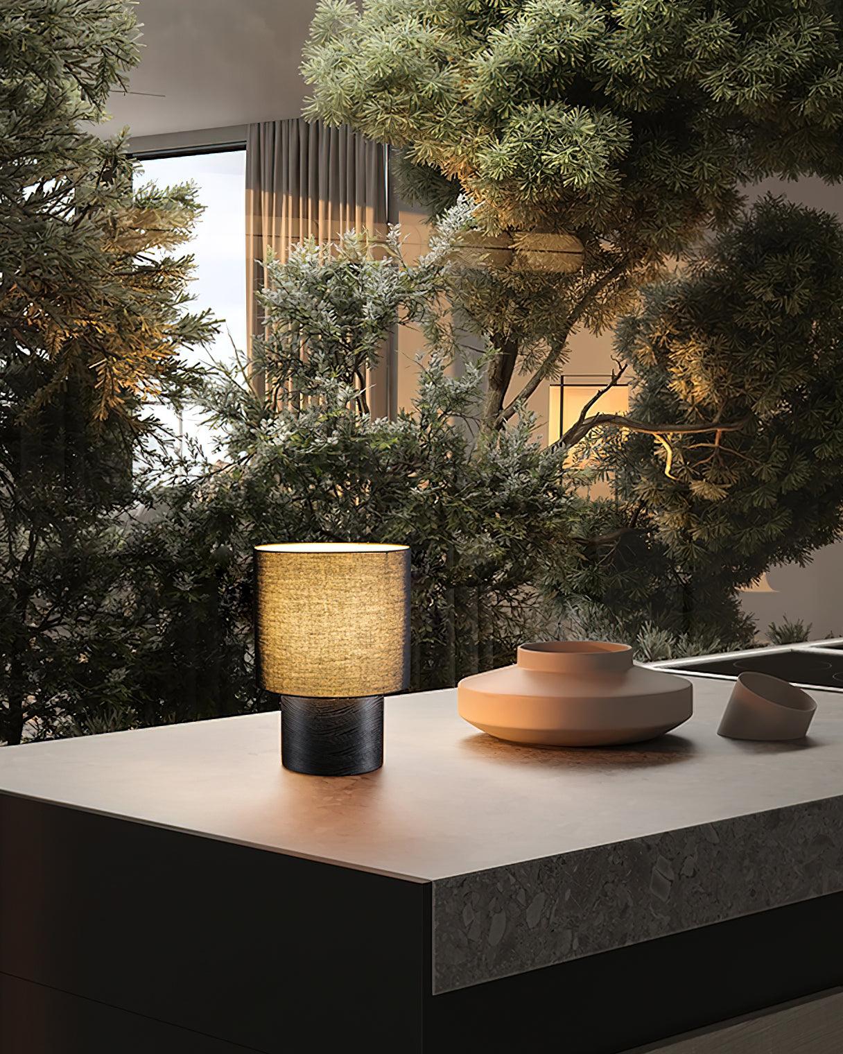 japanese-wabi-sabi-table-lamp-anzaz-Black & Black Lampshade-12