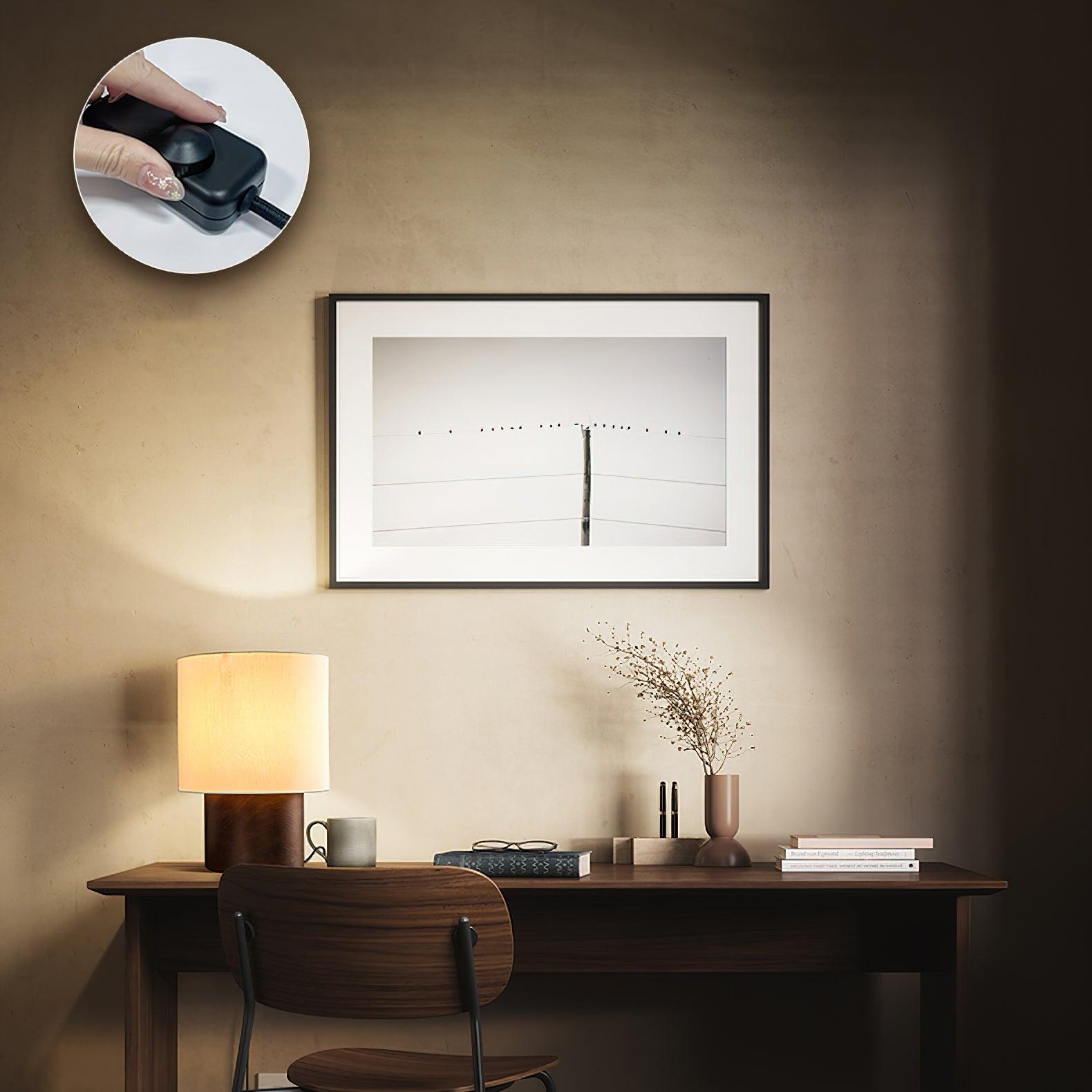 japanese-wabi-sabi-table-lamp-anzaz-Walnut color & White Lampshade-6