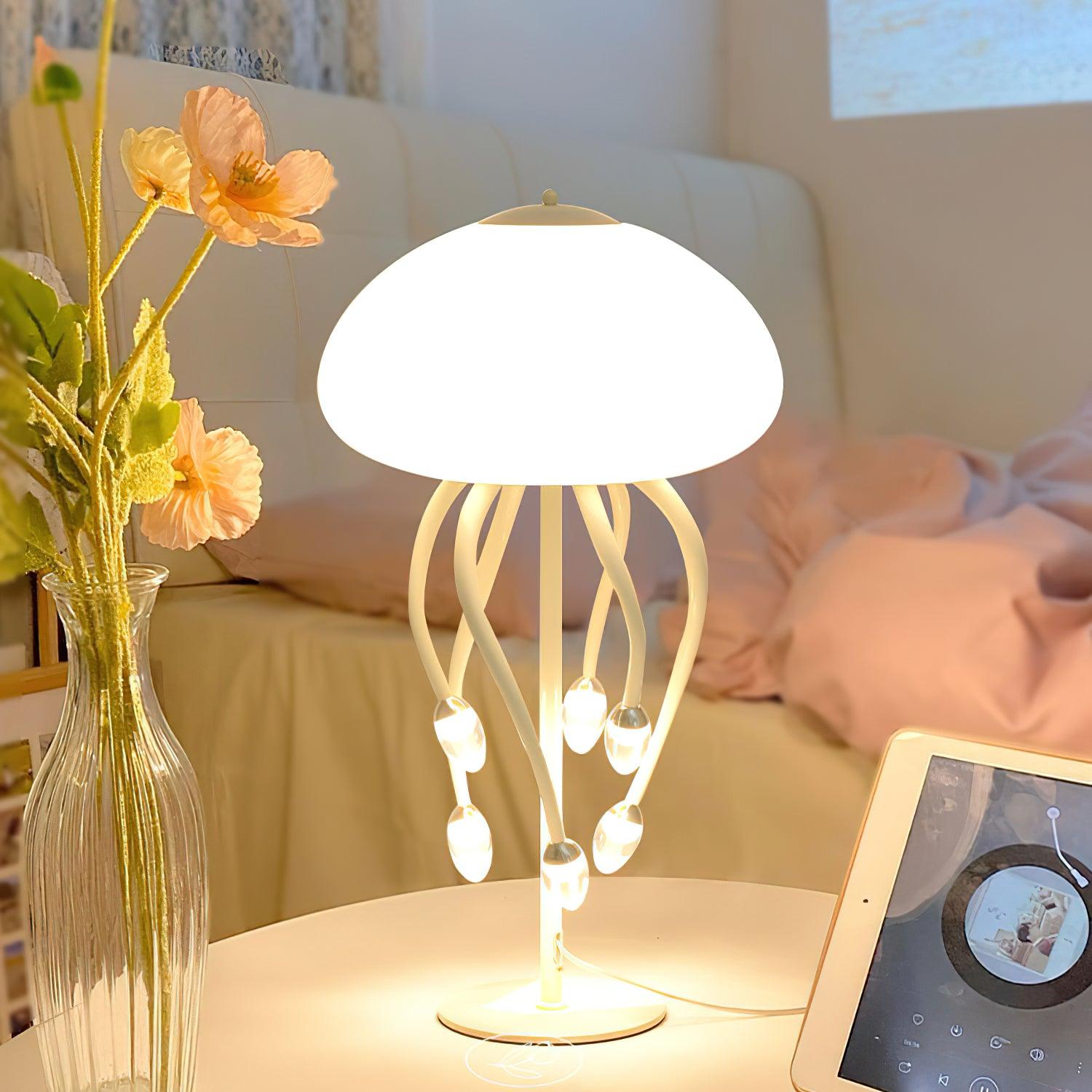 jellyfish-table-lamp-anzaz-Beige & Warm Light-4