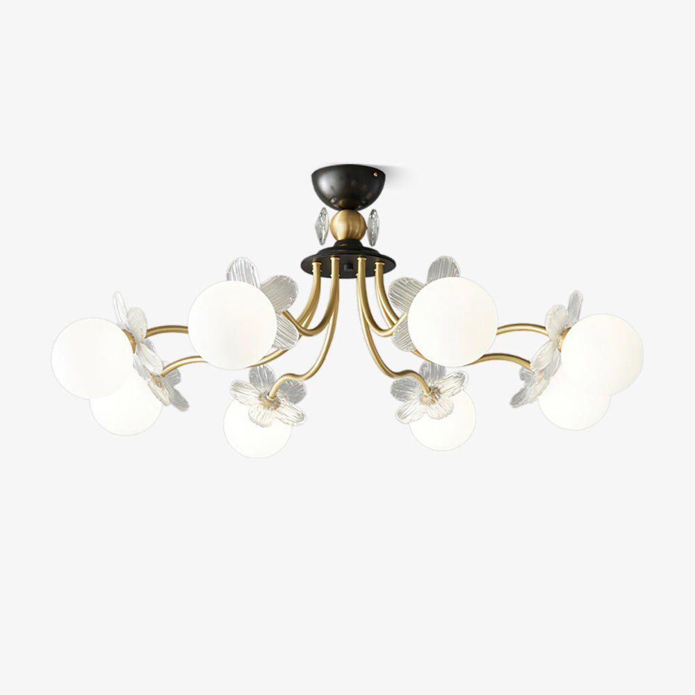 blossom-flower-glass-chandelier-anzaz-Brass & White-1