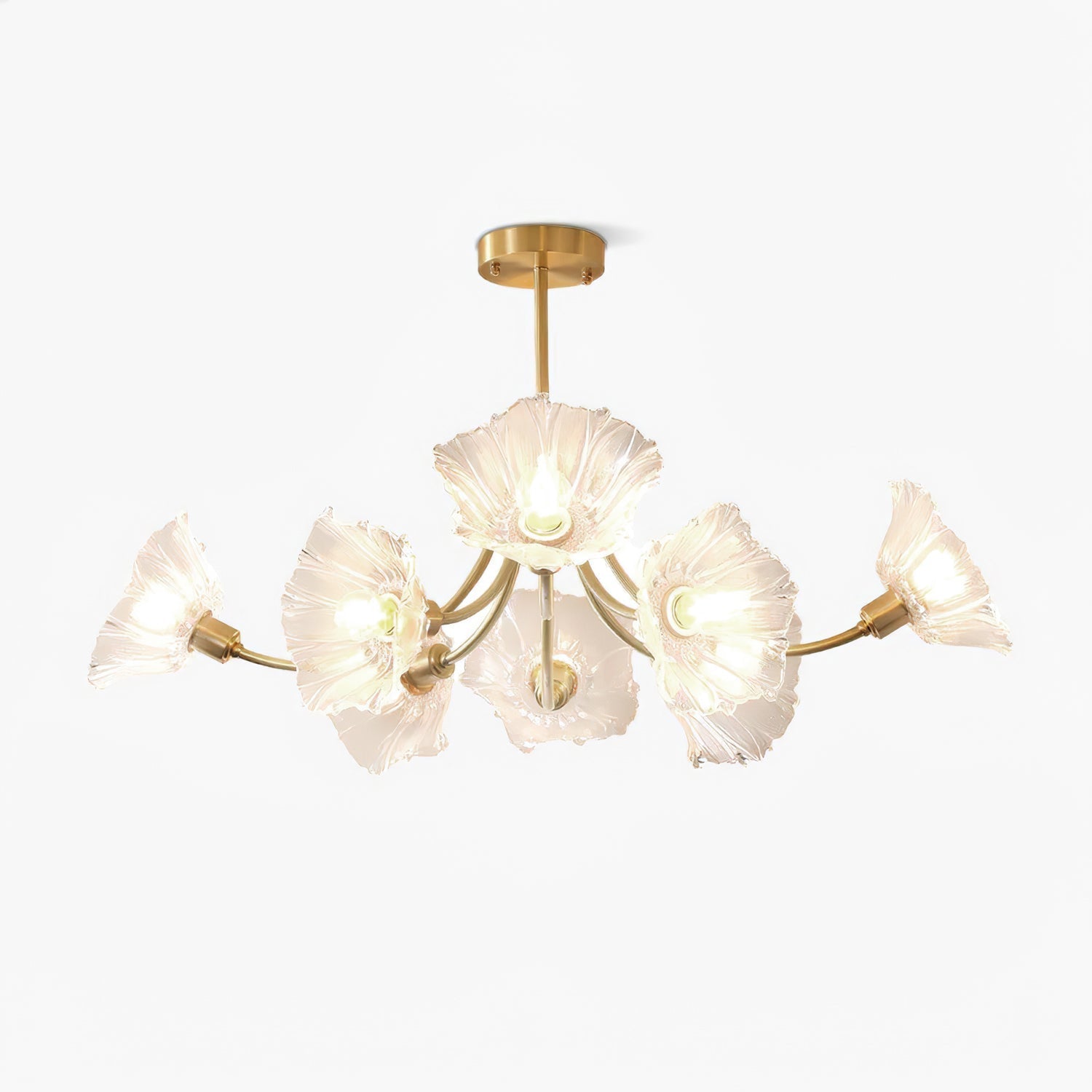 kalin-flower-glass-chandelier-anzaz-Brass & Clear-1