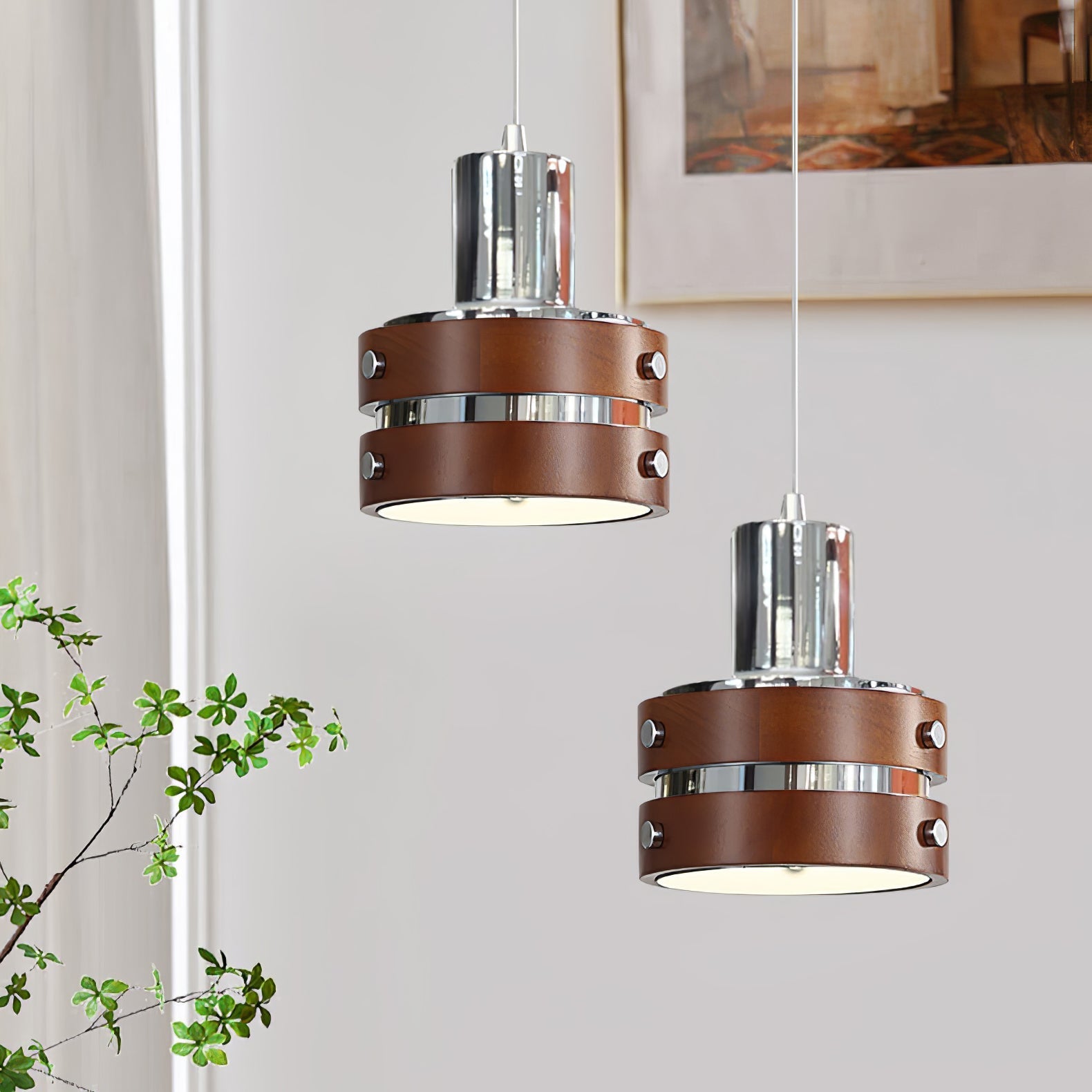 karry-pendant-lamp-anzaz-Walnut Color & Chrome-2