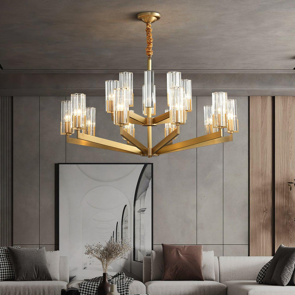kayla-brass-chandelier-anzaz-Brass & Clear-3