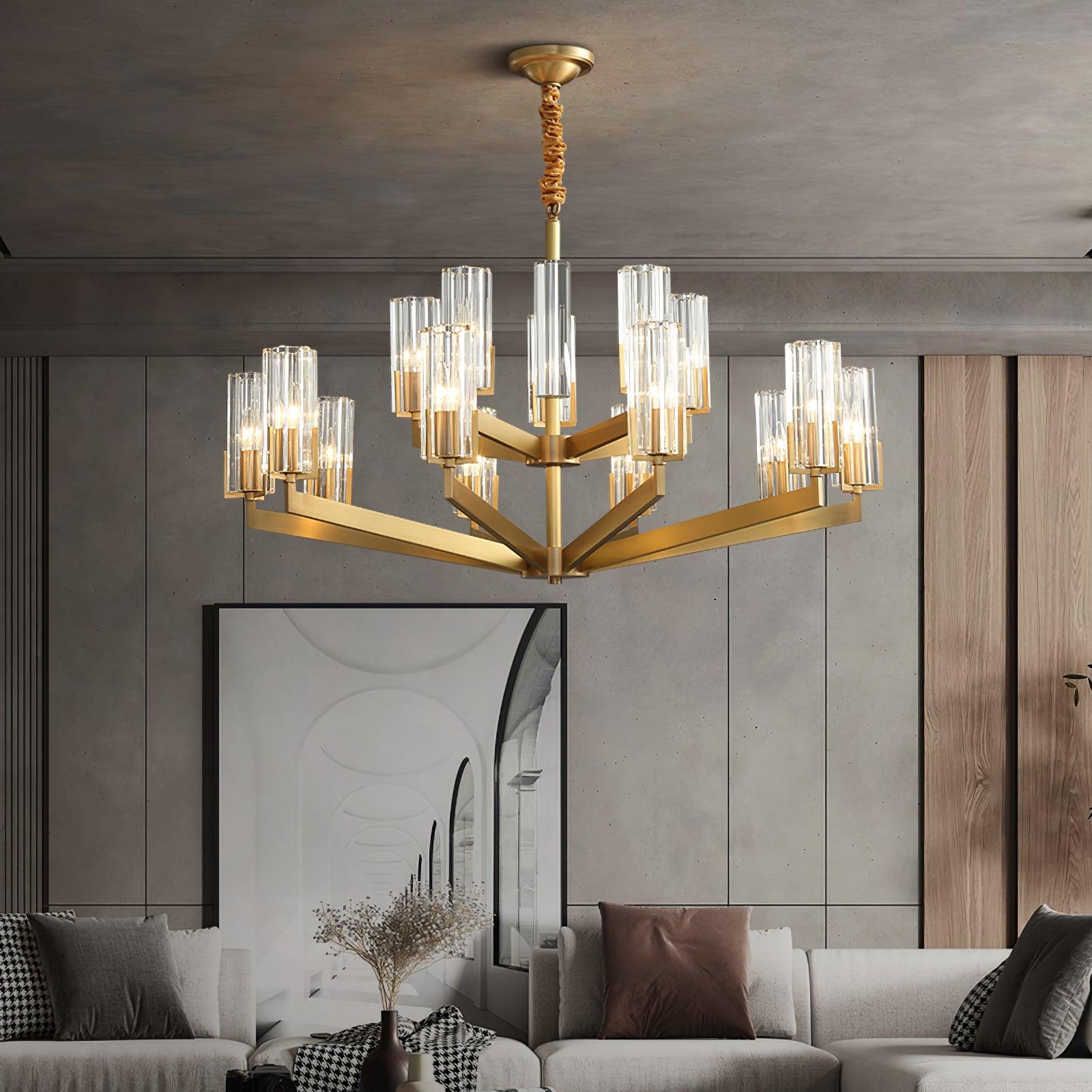 kayla-brass-chandelier-anzaz-Brass & Clear-3
