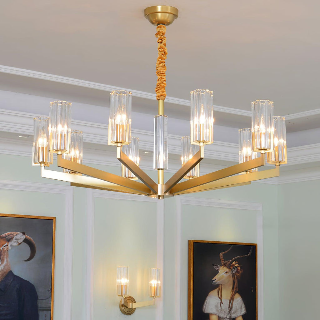 kayla-brass-chandelier-anzaz-Brass & Clear-2
