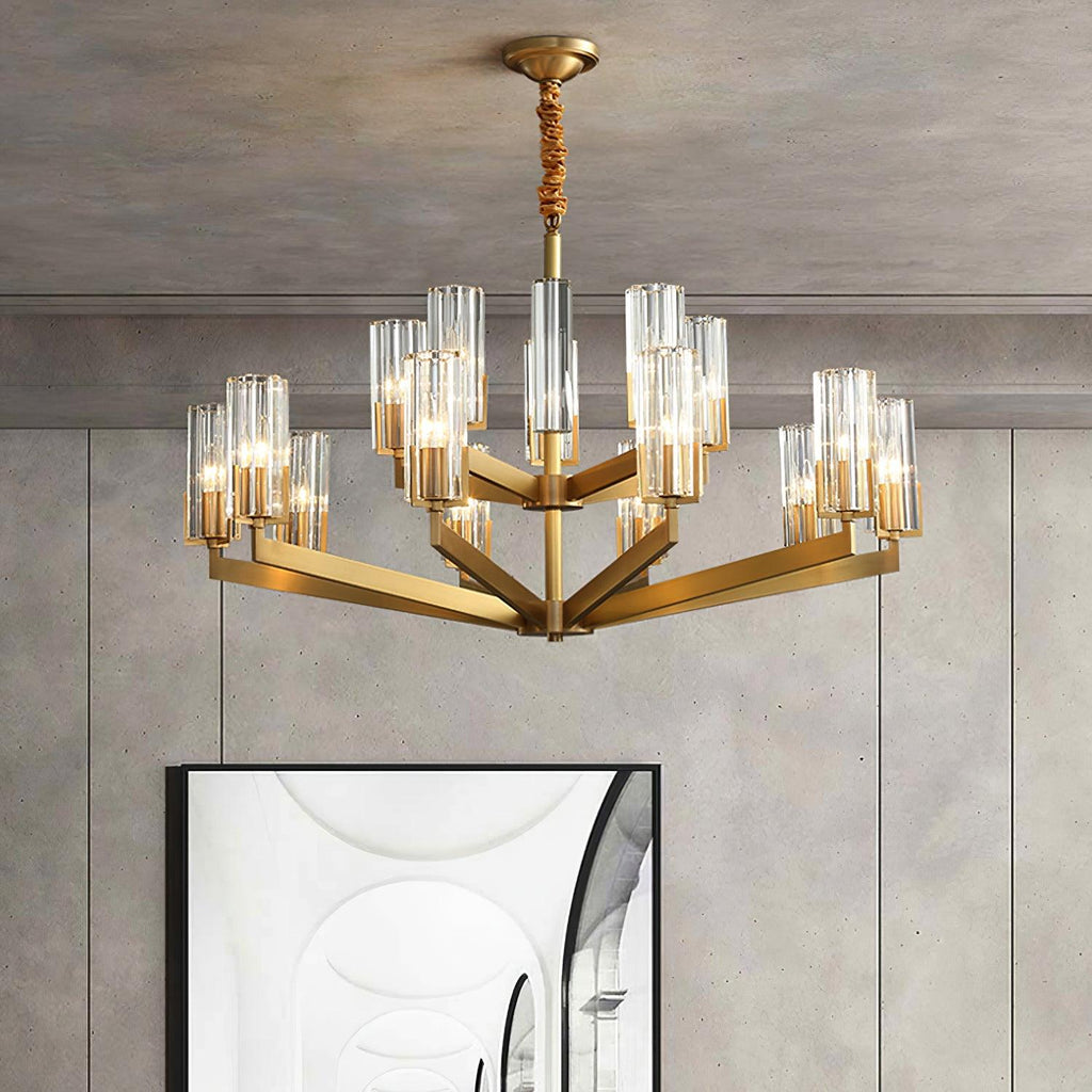 kayla-brass-chandelier-anzaz-Brass & Clear-4