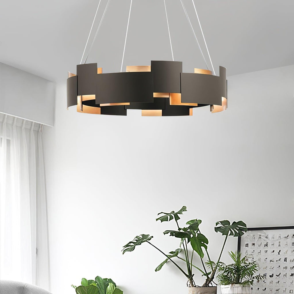 kichler-oval-chandelier-anzaz-Black+Gold-2