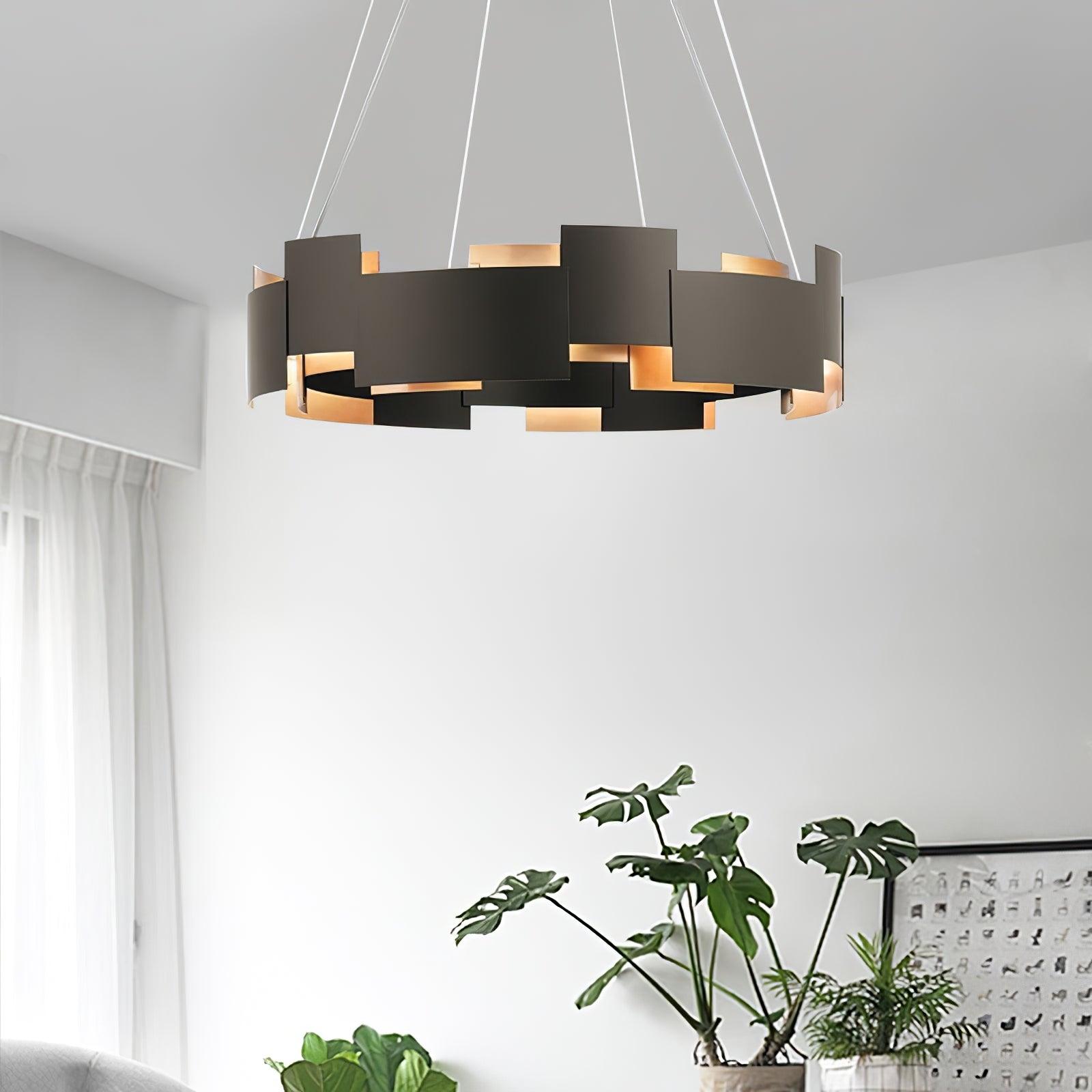kichler-oval-chandelier-anzaz-Black+Gold-2