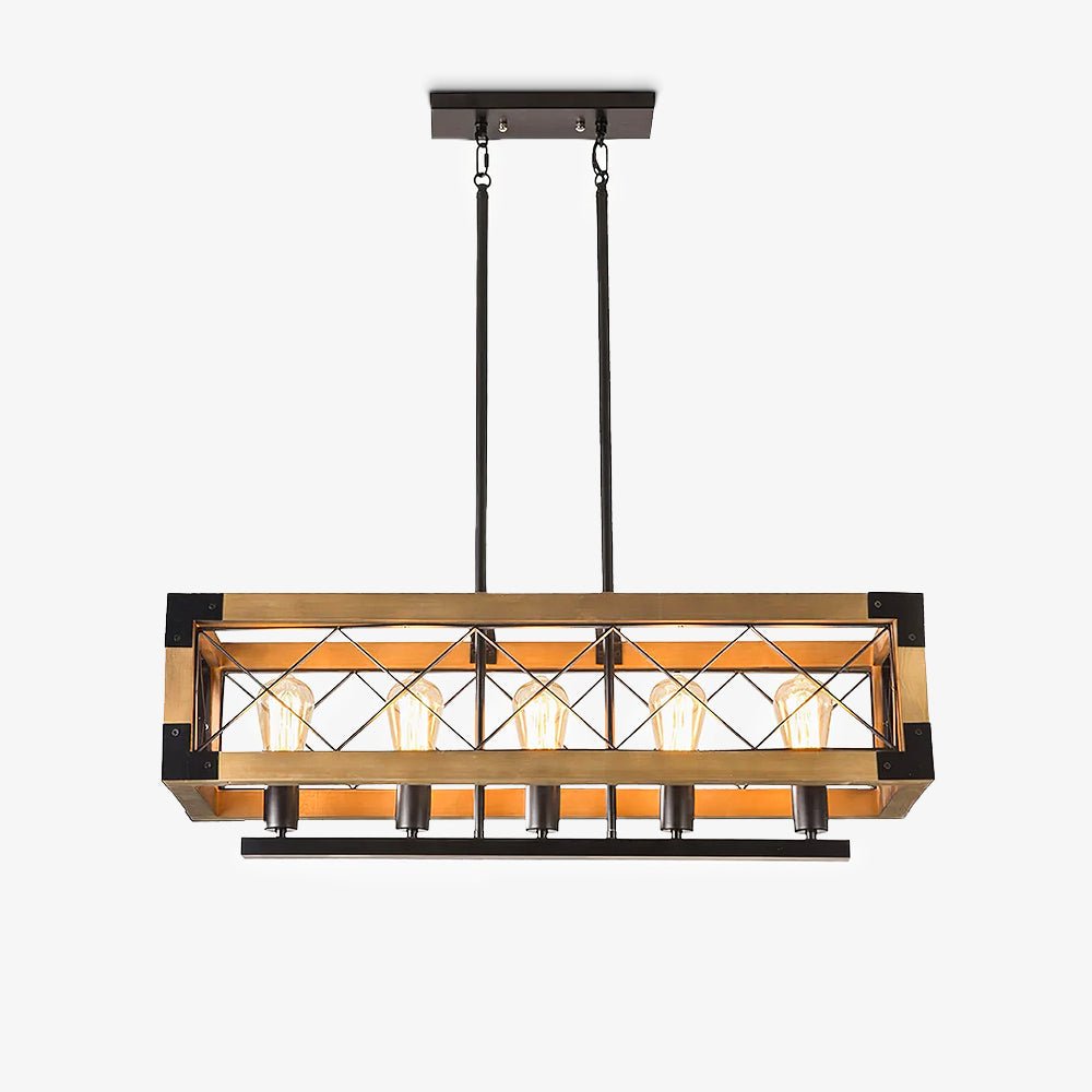 kitchen-island-rectangle-chandelier-anzaz-Wood＆Black-1