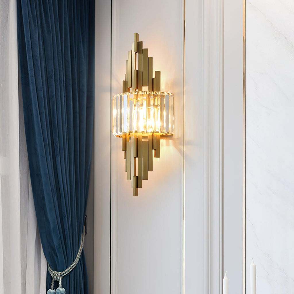 kubica-crystal-wall-lamp-anzaz-Gold & Clear crystal glass-2