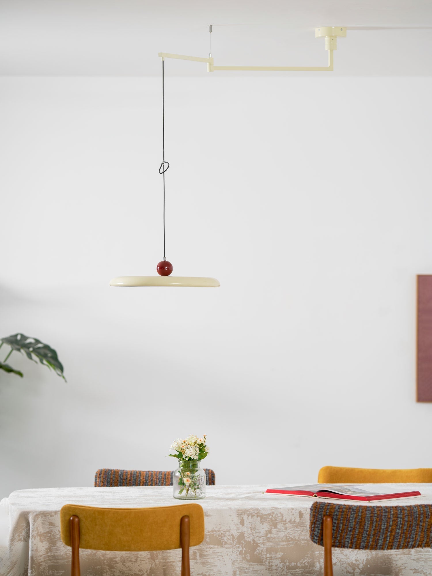 lola-swing-arm-pendant-lamp-anzaz-Red & Beige-18