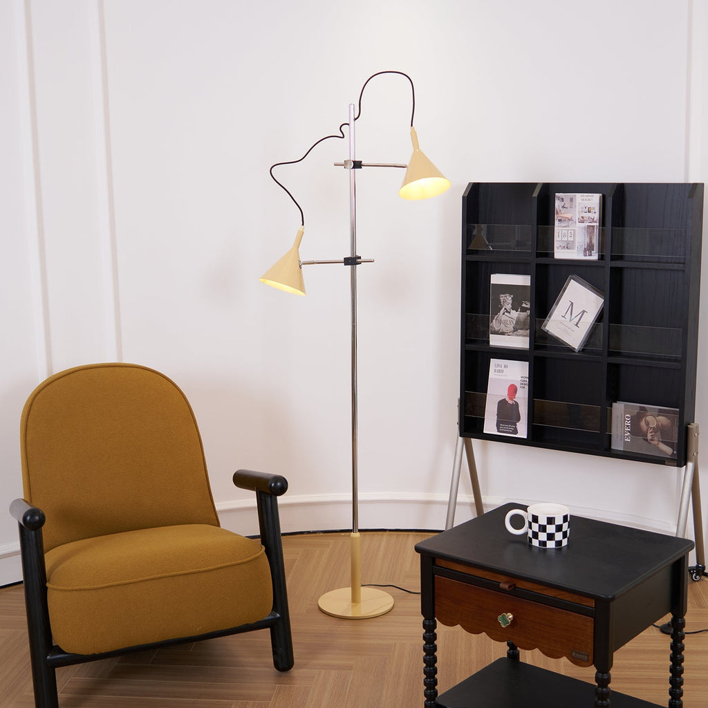 laiton-floor-lamp-anzaz-Chrome＆Beige-2