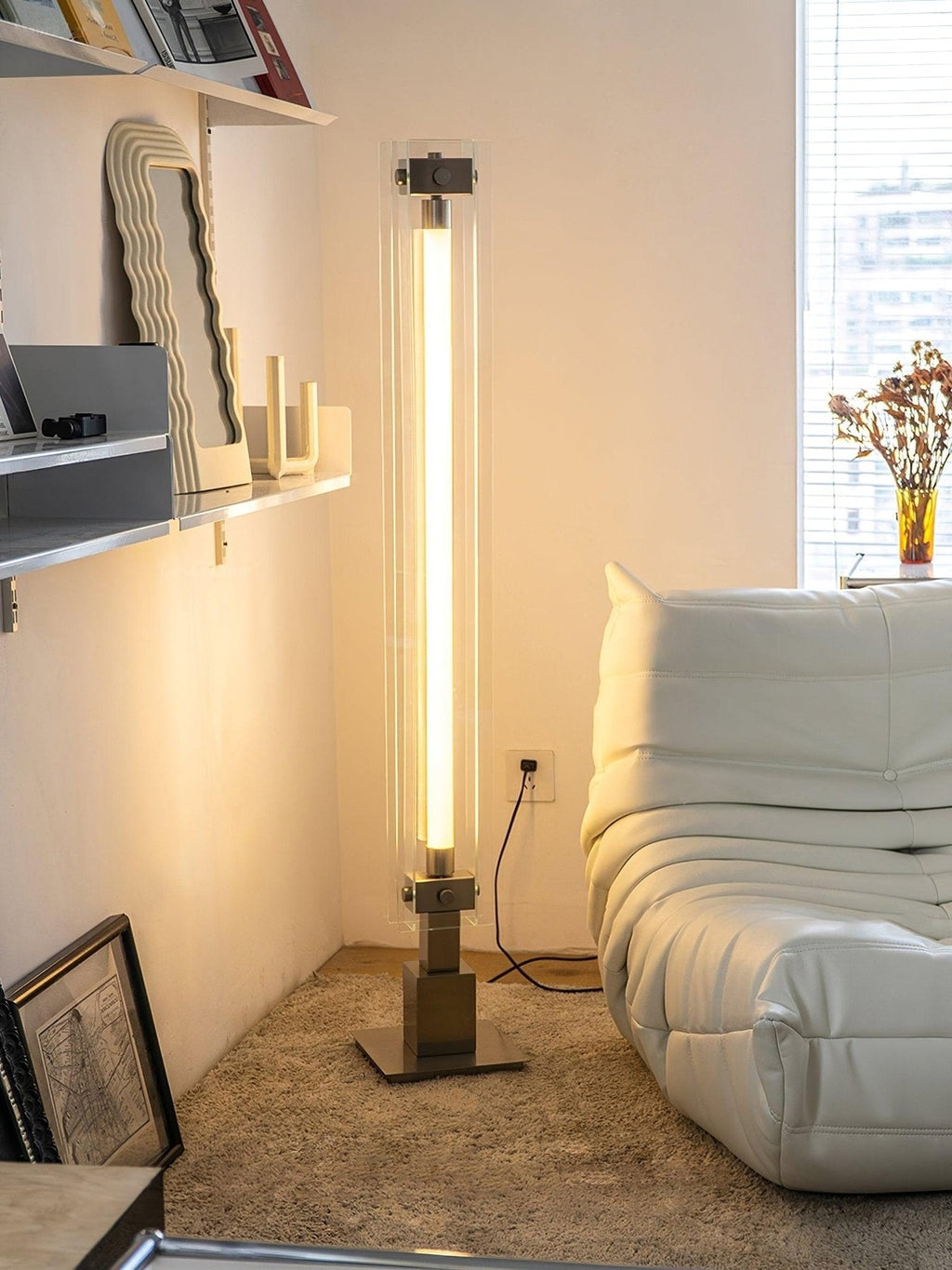 lampadaire-floor-lamp-anzaz-Chrome & Transparent-3