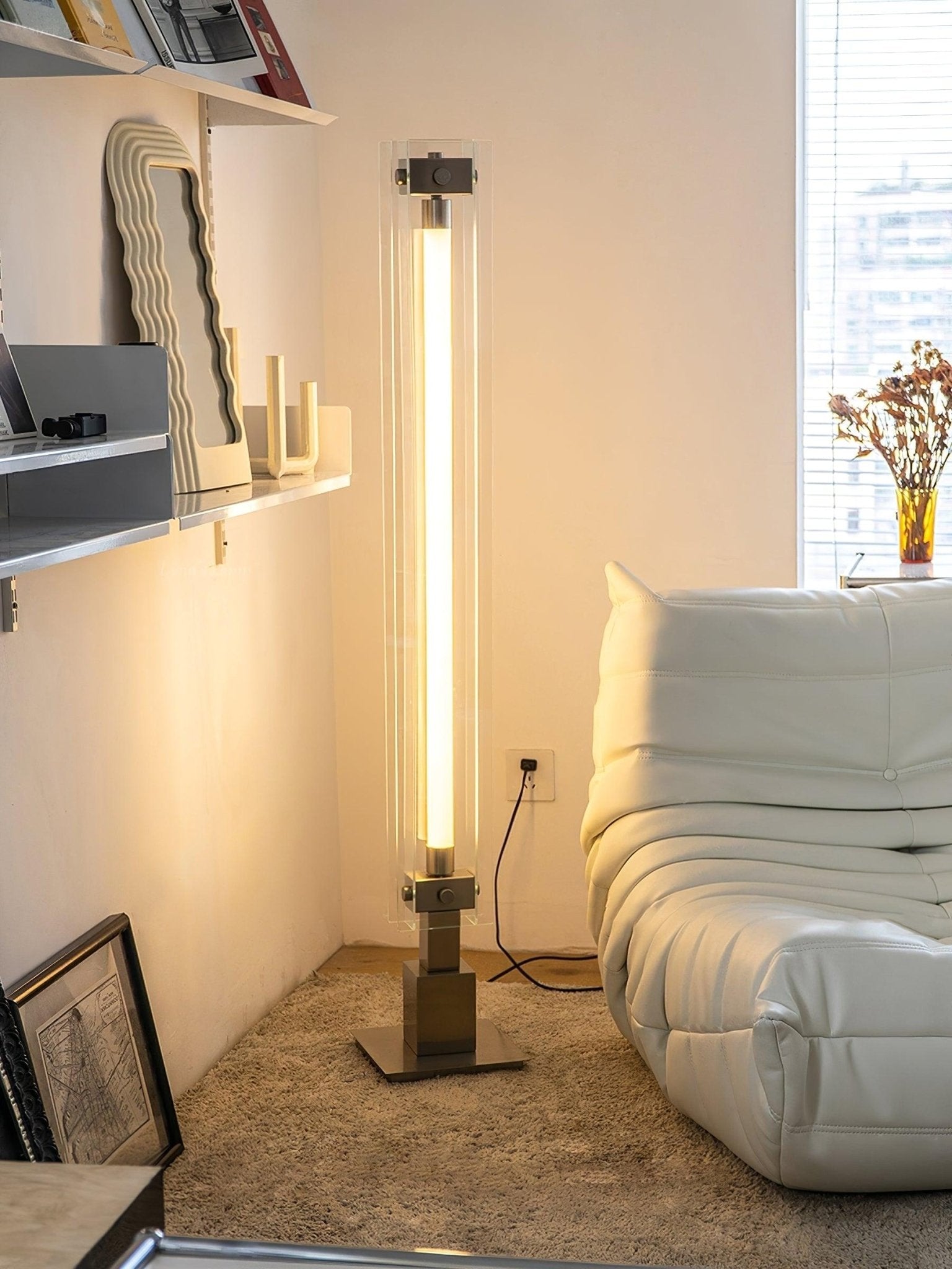 lampadaire-floor-lamp-anzaz-Chrome & Transparent-3
