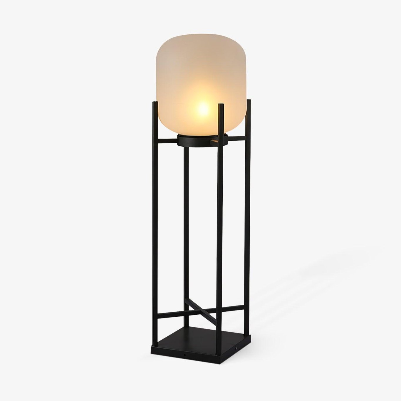 lantern-floor-lamp-anzaz-Black & Frosted white-1