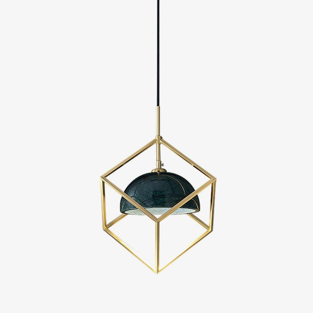 lantern-square-pendant-lamp-anzaz-Polished Brass+Green Marble-1