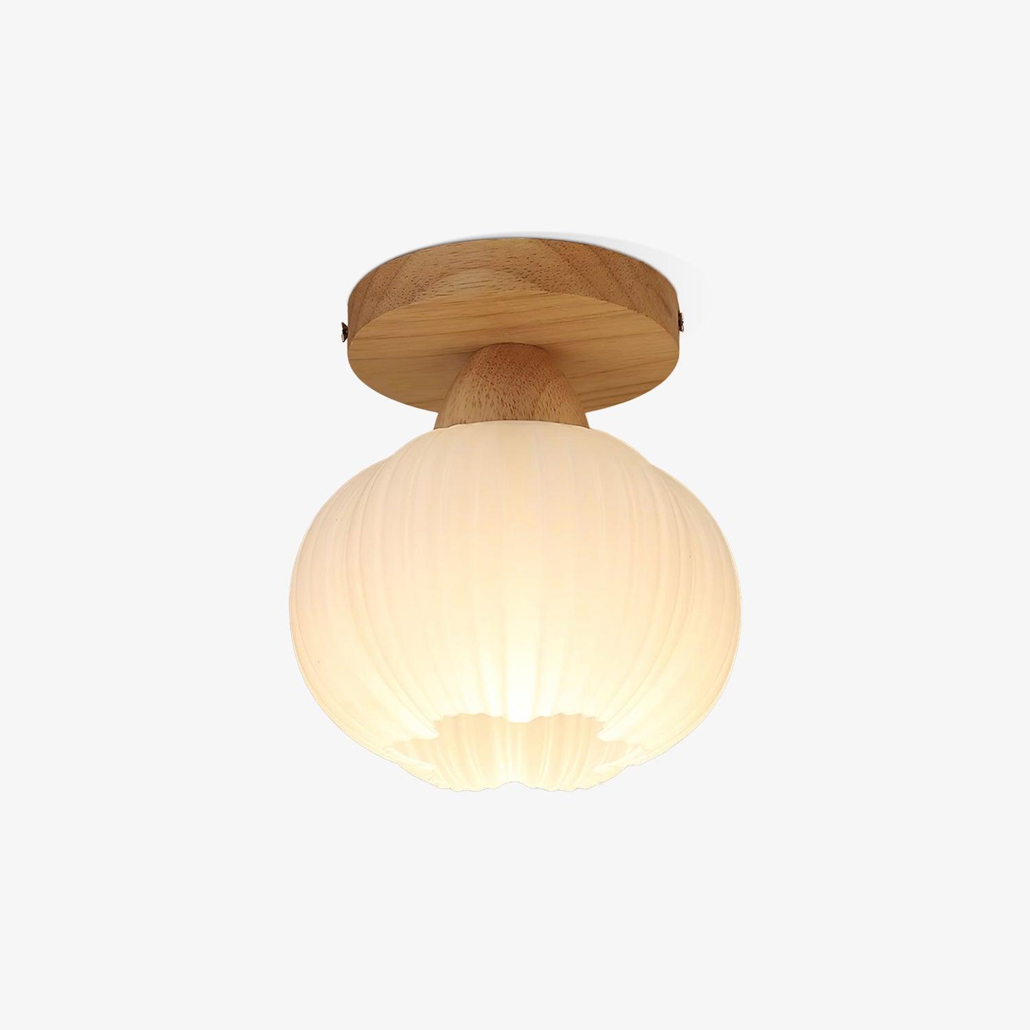 large-flower-bag-ceiling-lamp-anzaz-Wood color & White-1