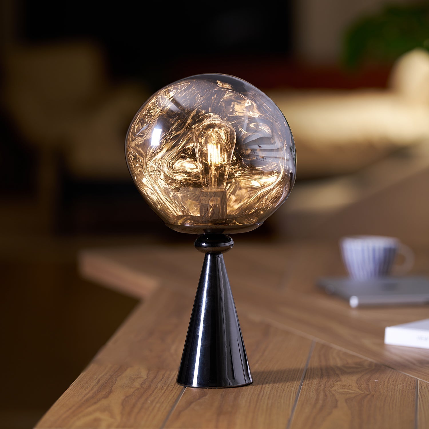 lava-cone-table-lamp-anzaz-Chrome & Silver-4