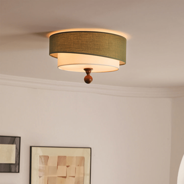 layered-fabric-ceiling-light-anzaz-Green & White-2