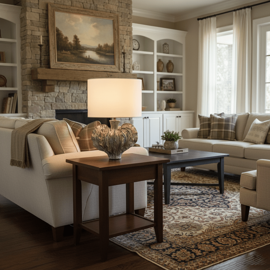 leaf-shaped-ceramic-table-lamp-anzaz-Terracotta color & White-2