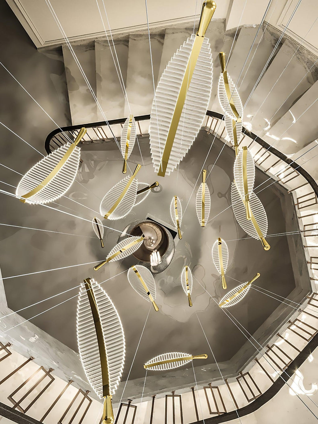 leaf-led-chandelier-anzaz-Gold+Clear-17