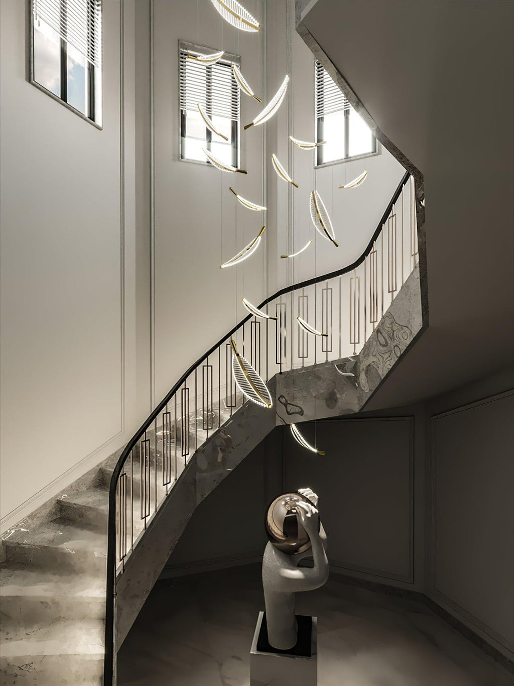 leaf-led-chandelier-anzaz-Gold+Clear-18