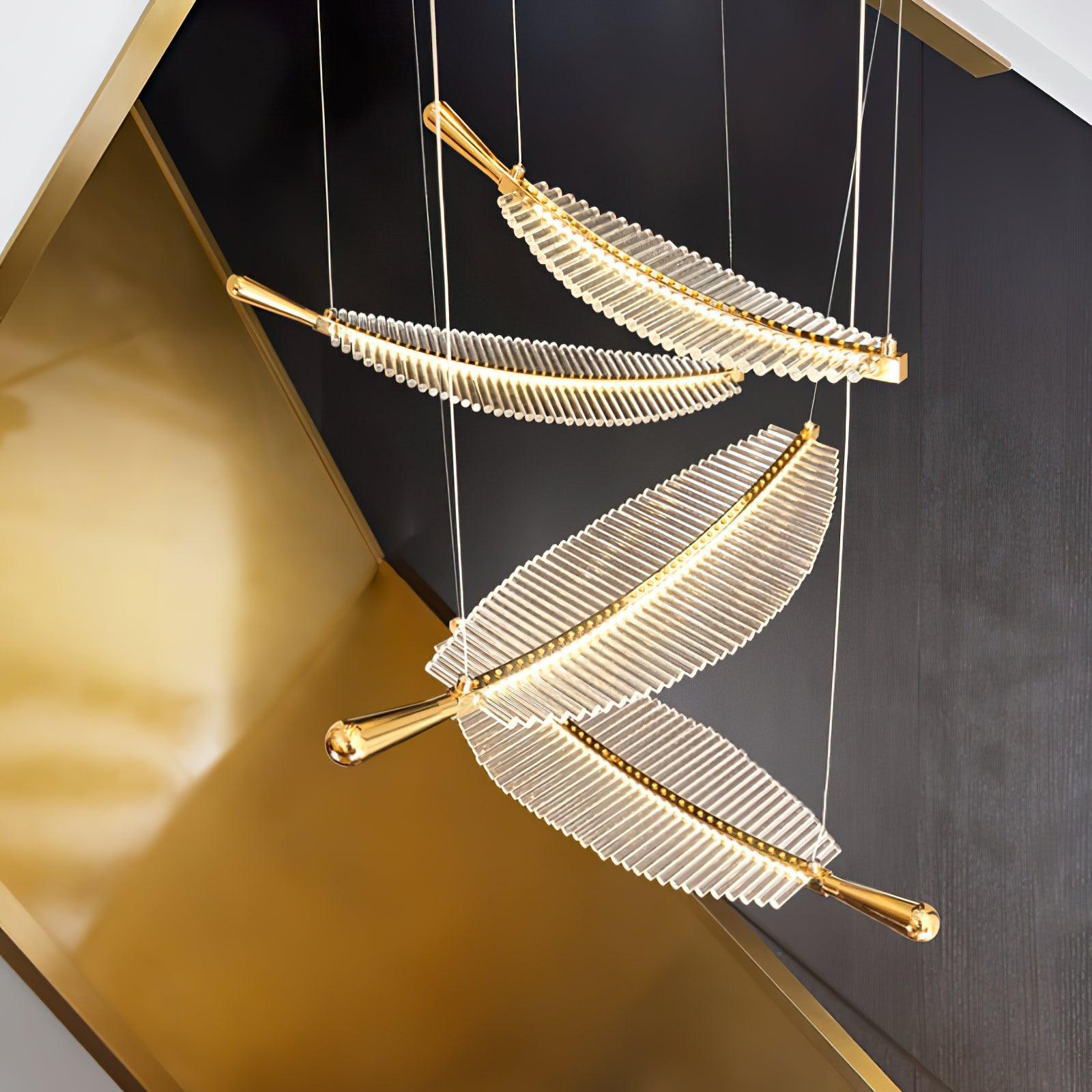 leaf-led-chandelier-anzaz-Gold+Clear-2