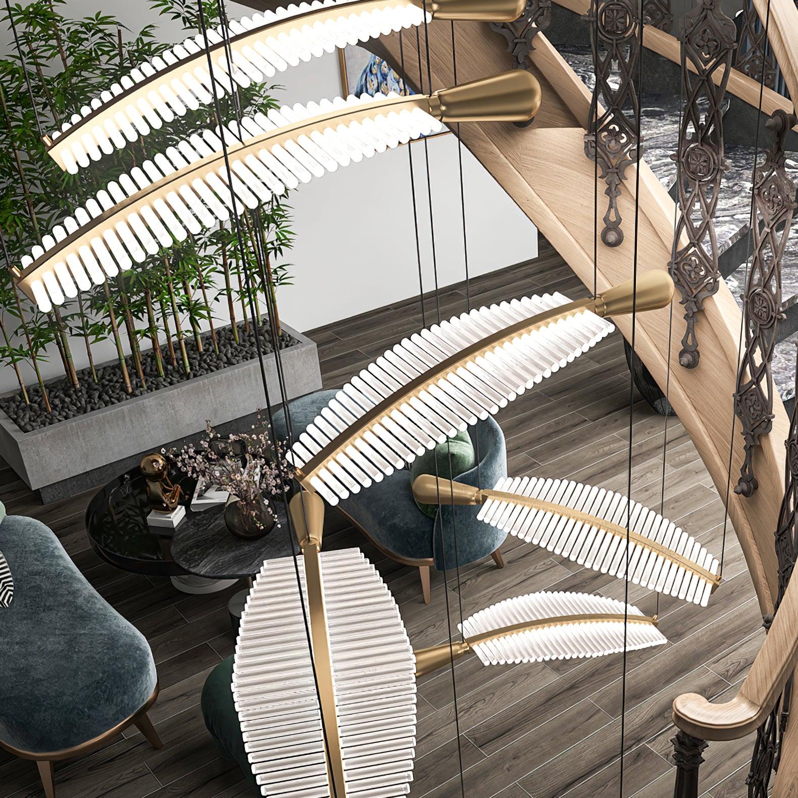 leaf-led-chandelier-anzaz-Gold+Clear-6