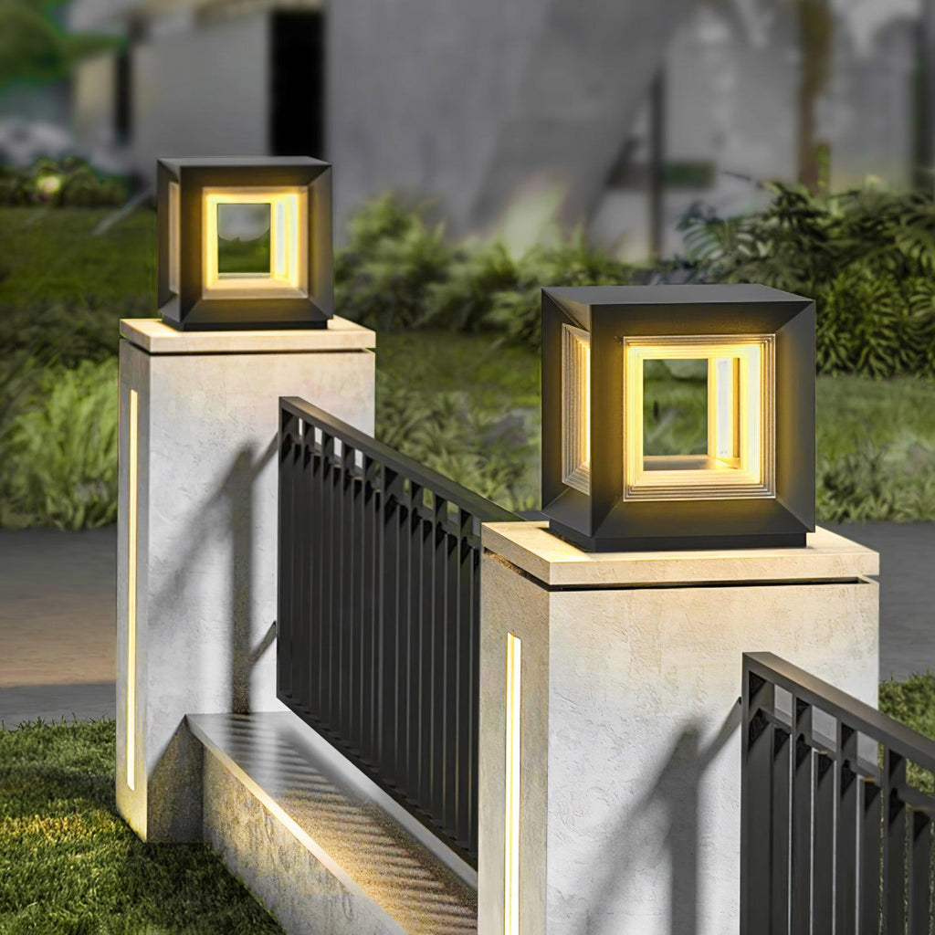 light-cube-outdoor-post-light-anzaz-Model A: Wired Version-5