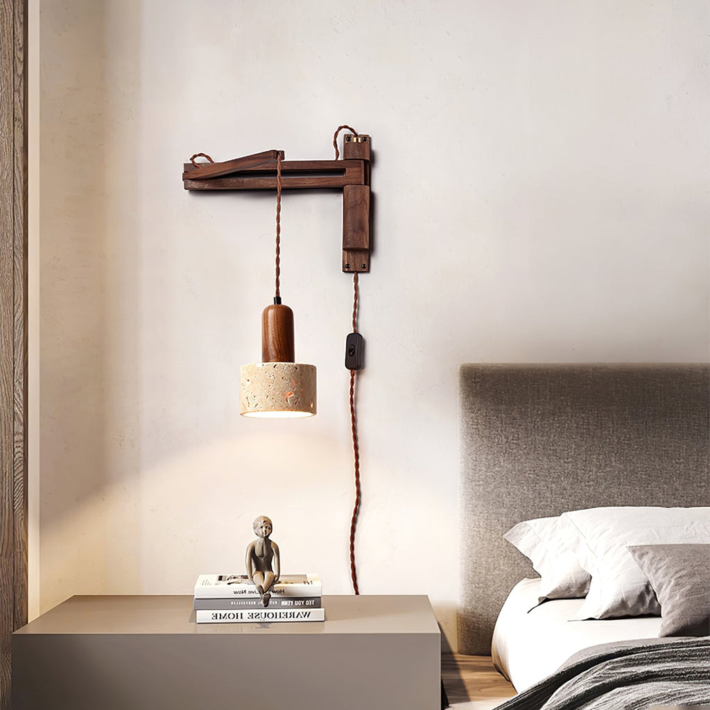 ligno-arc-wall-lamp-anzaz-Yellow Travertine & Walnut Color-4
