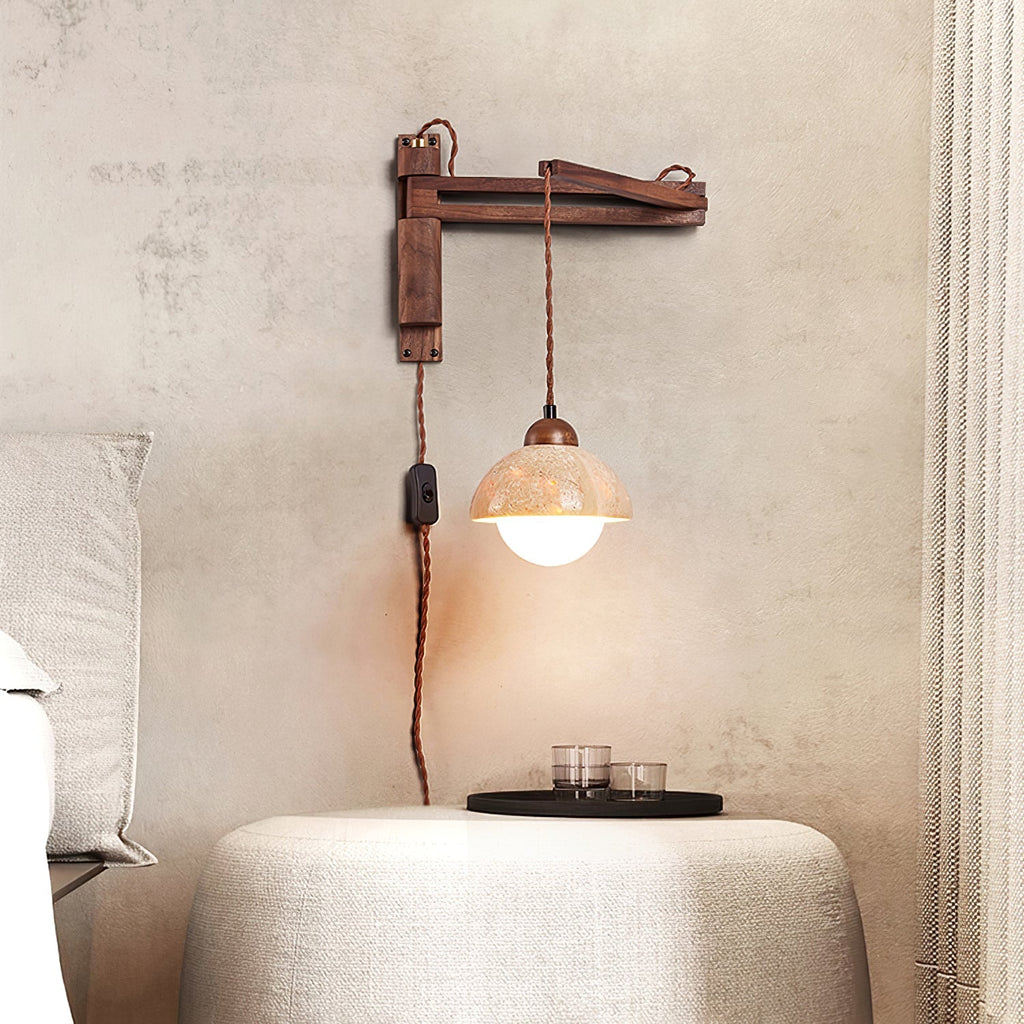 ligno-arc-wall-lamp-anzaz-Yellow Travertine & Walnut Color-3