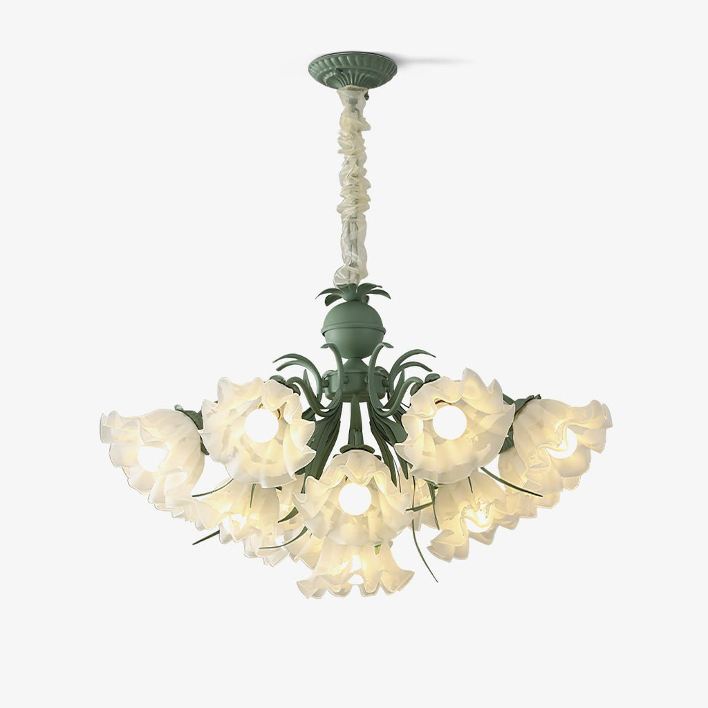 lily-of-the-valley-flower-chandelier-anzaz-Green & White-1