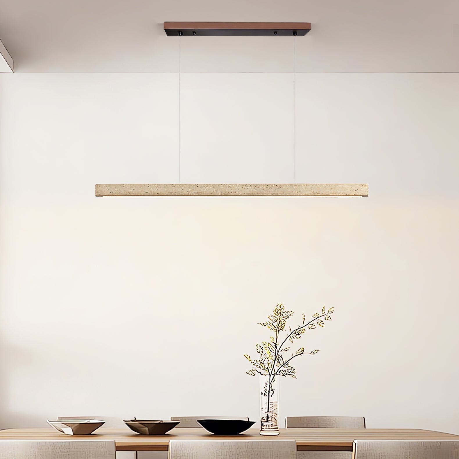 linear-travertine-pendant-lamp-anzaz-Walnut Wood & Yellow Travertine-2