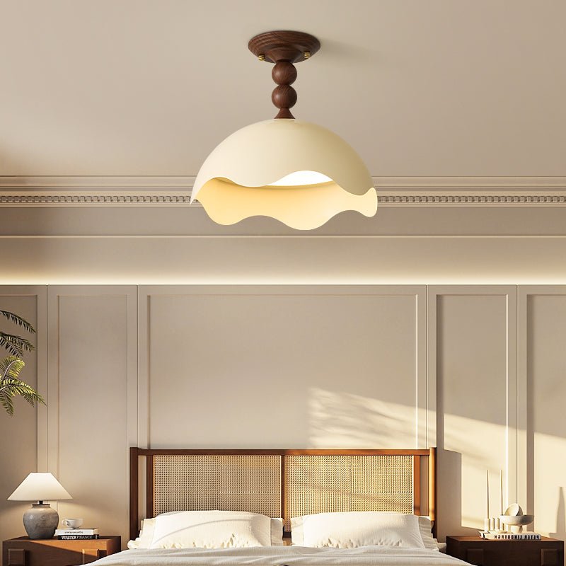 liora-scallop-ceiling-light-anzaz-Nature Wood Grain Hydrographics & Beige-2