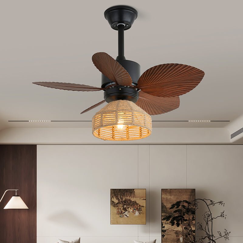 loft-blade-cage-ceiling-fan-light-anzaz-Walnut Wood & Black-5