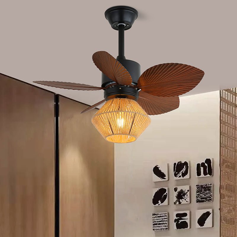 loft-blade-cage-ceiling-fan-light-anzaz-Walnut Wood & Black-6