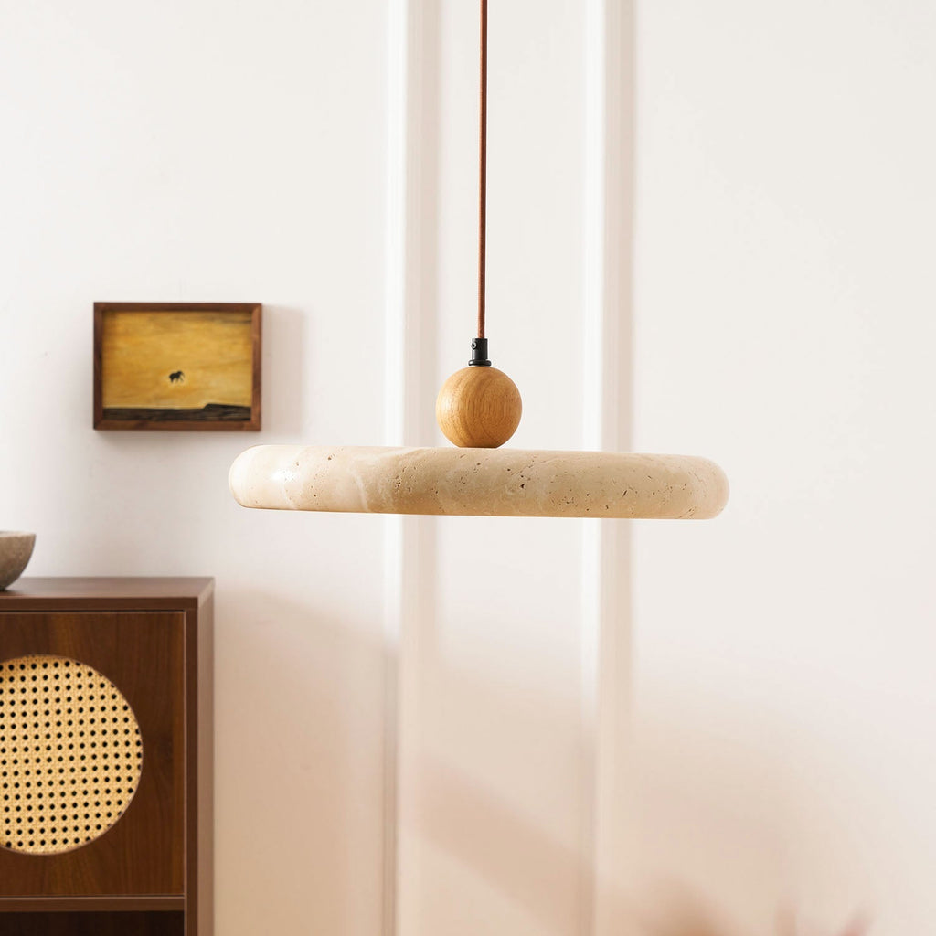 lola-travertine-pendant-light-anzaz-Yellow Travertine & Wood Color-3
