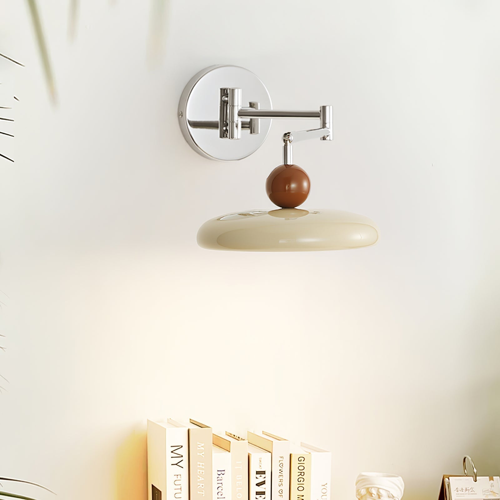 lola-swing-arm-wall-lamp-anzaz-Green & Warm Light-2
