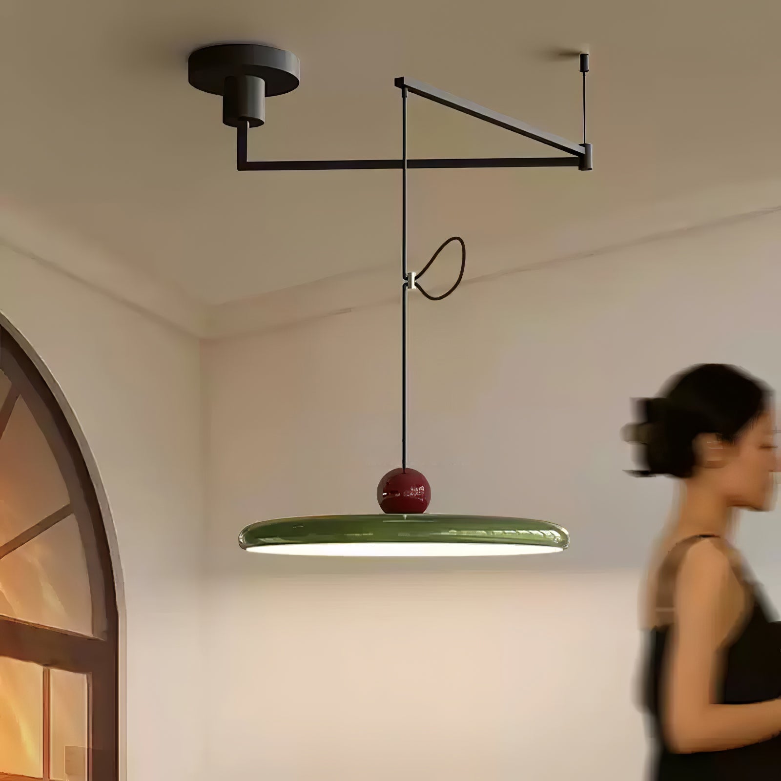 lola-swing-arm-pendant-lamp-anzaz-Red & Green-20