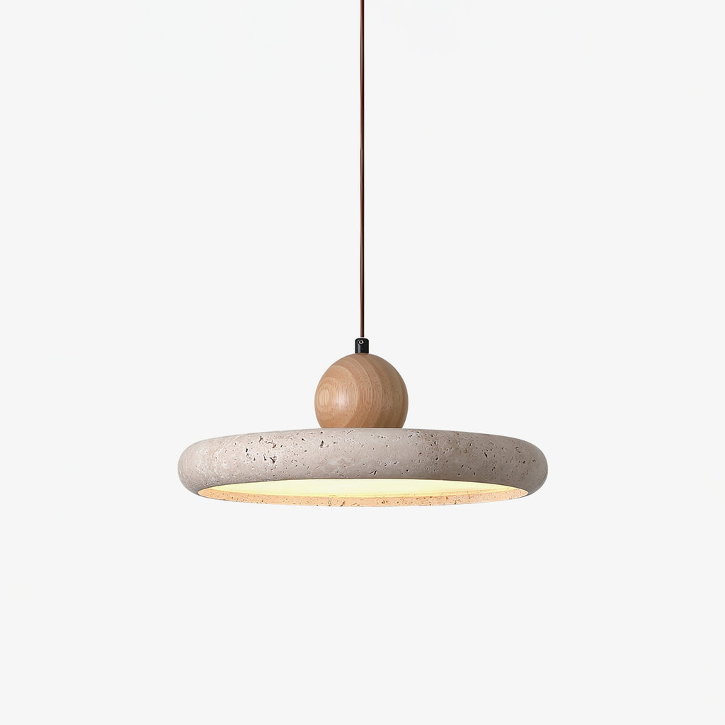 lola-travertine-pendant-light-anzaz-Yellow Travertine & Wood Color-1