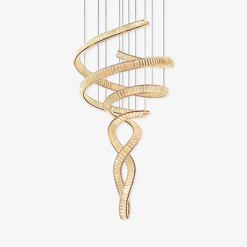long-spiral-crystal-chandelier-anzaz-Stainless steel & Clear crystal-1