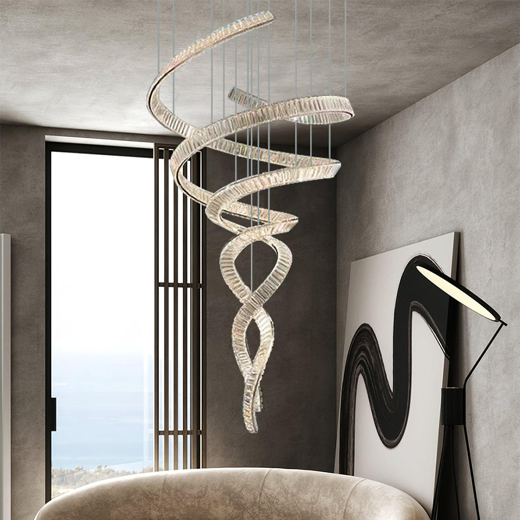 long-spiral-crystal-chandelier-anzaz-Stainless steel & Clear crystal-3
