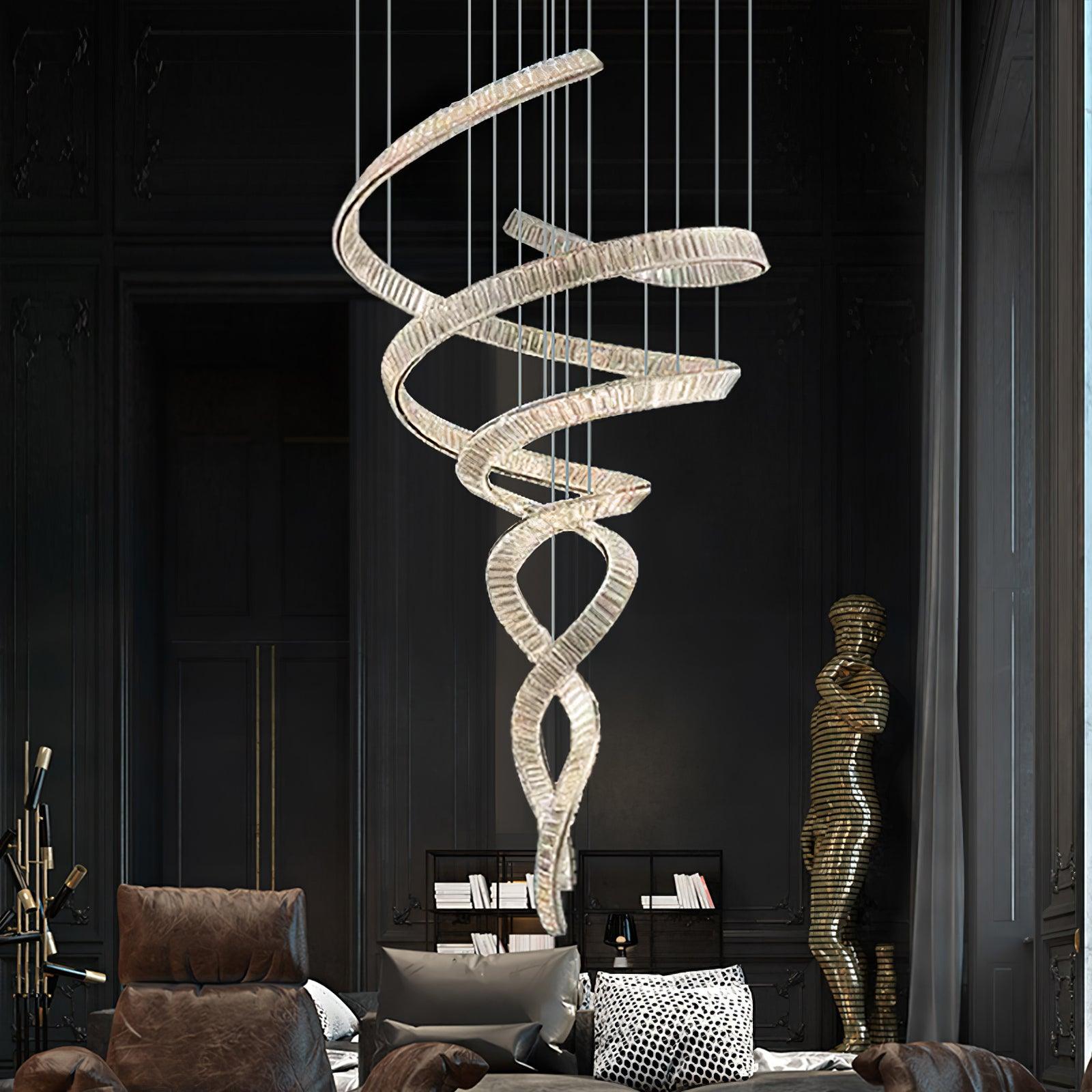 long-spiral-crystal-chandelier-anzaz-Stainless steel & Clear crystal-7