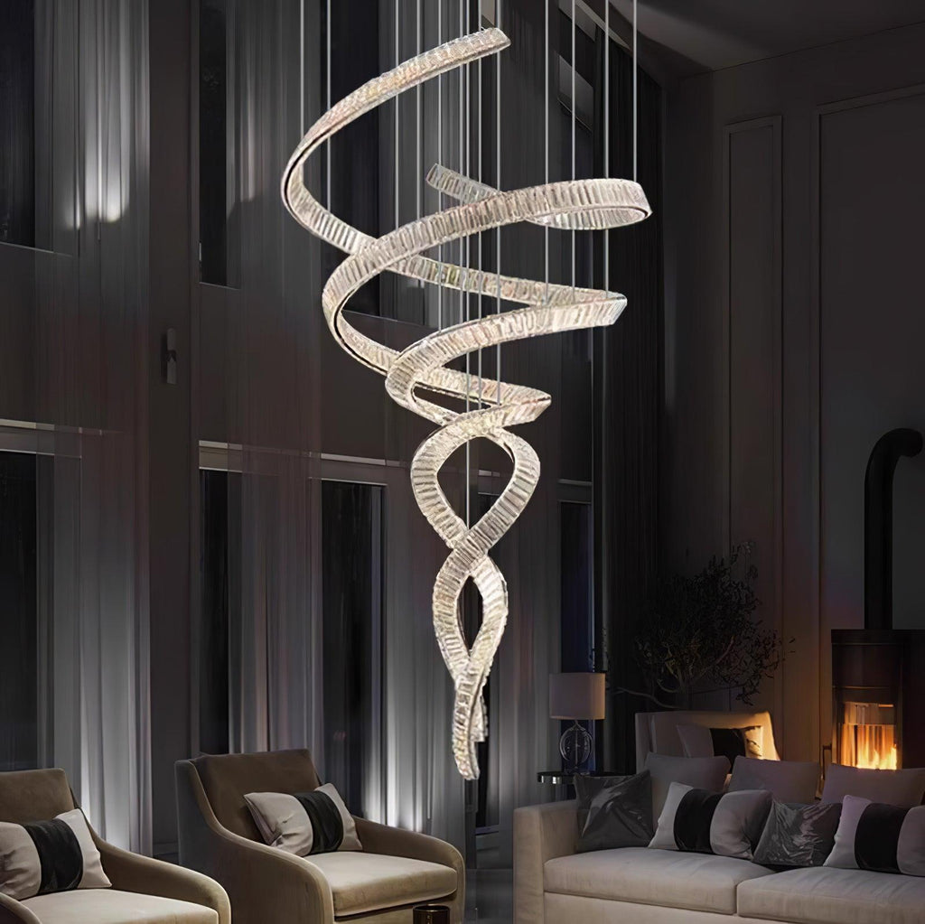 long-spiral-crystal-chandelier-anzaz-Stainless steel & Clear crystal-5