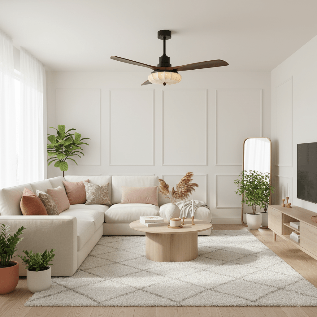 lotus-bloom-ceiling-fan-light-anzaz-Walnut Wood & Black & White-11
