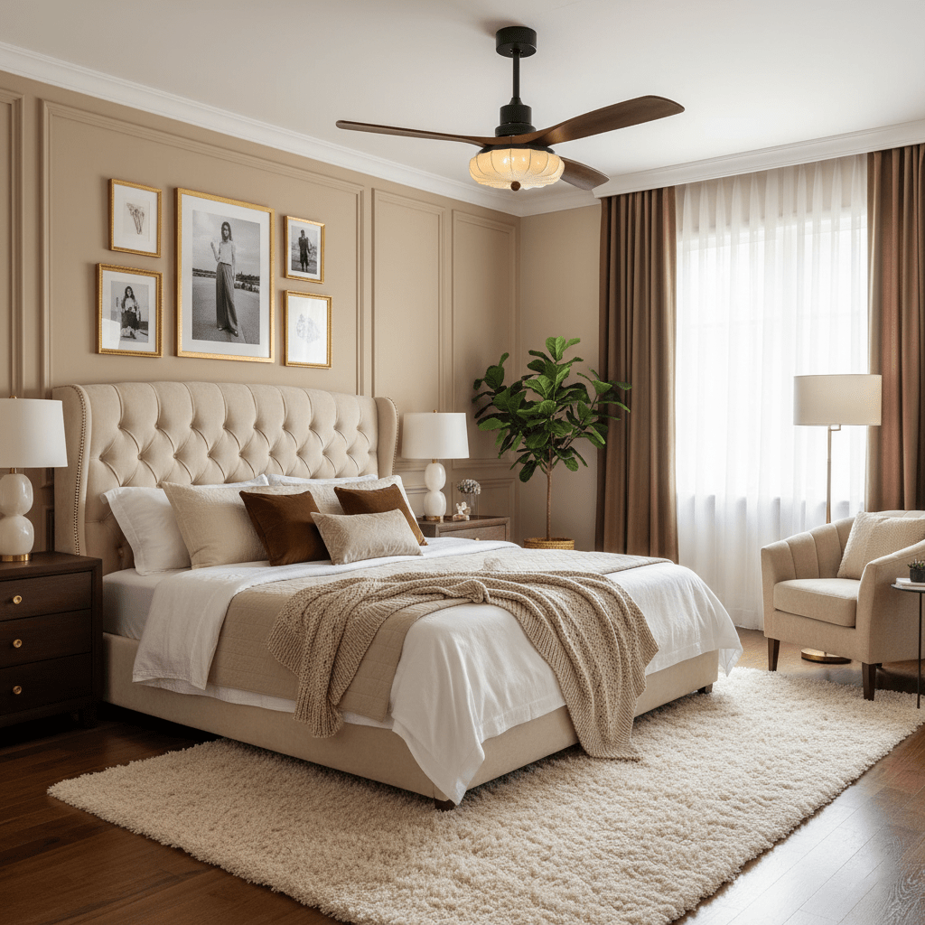 lotus-bloom-ceiling-fan-light-anzaz-Walnut Wood & Black & White-12