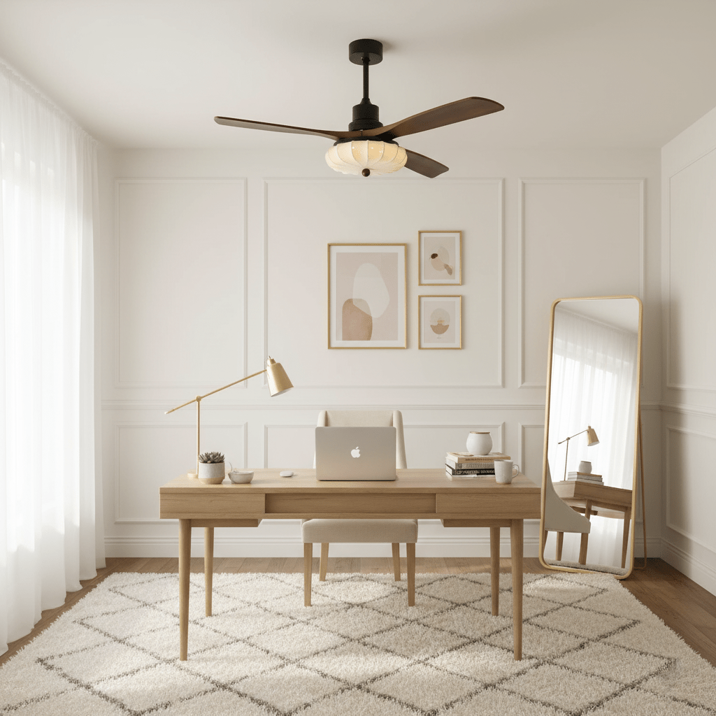 lotus-bloom-ceiling-fan-light-anzaz-Walnut Wood & Black & White-10